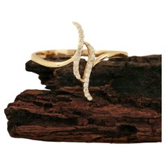 Diamant-Verlobungsring aus massivem 14k Gold mit Diamant-Diamant-Schmuck, Dainty-Diamant-Schmuck.