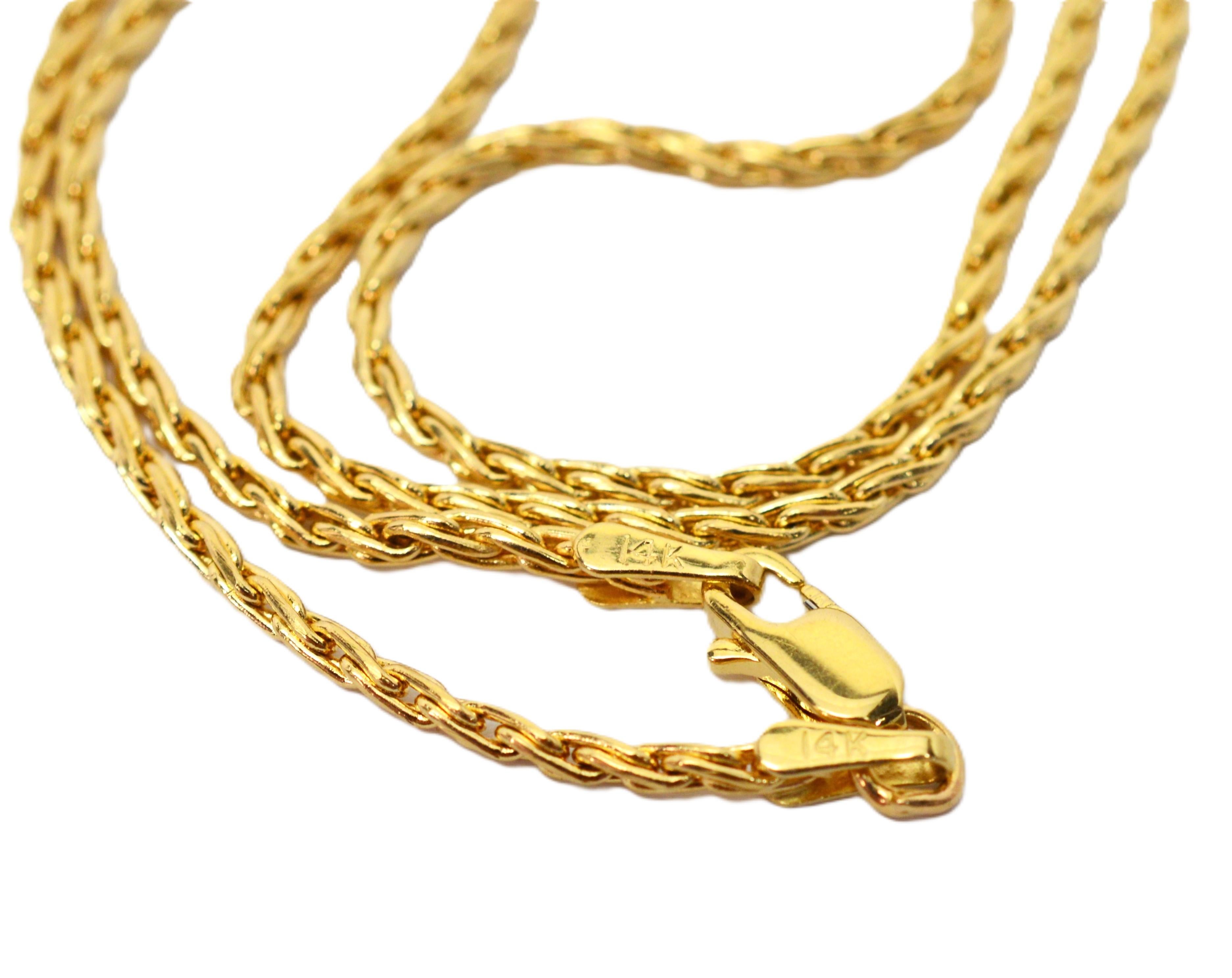 Collier ras du cou solitaire en or jaune 14 carats avec diamants en vente 6