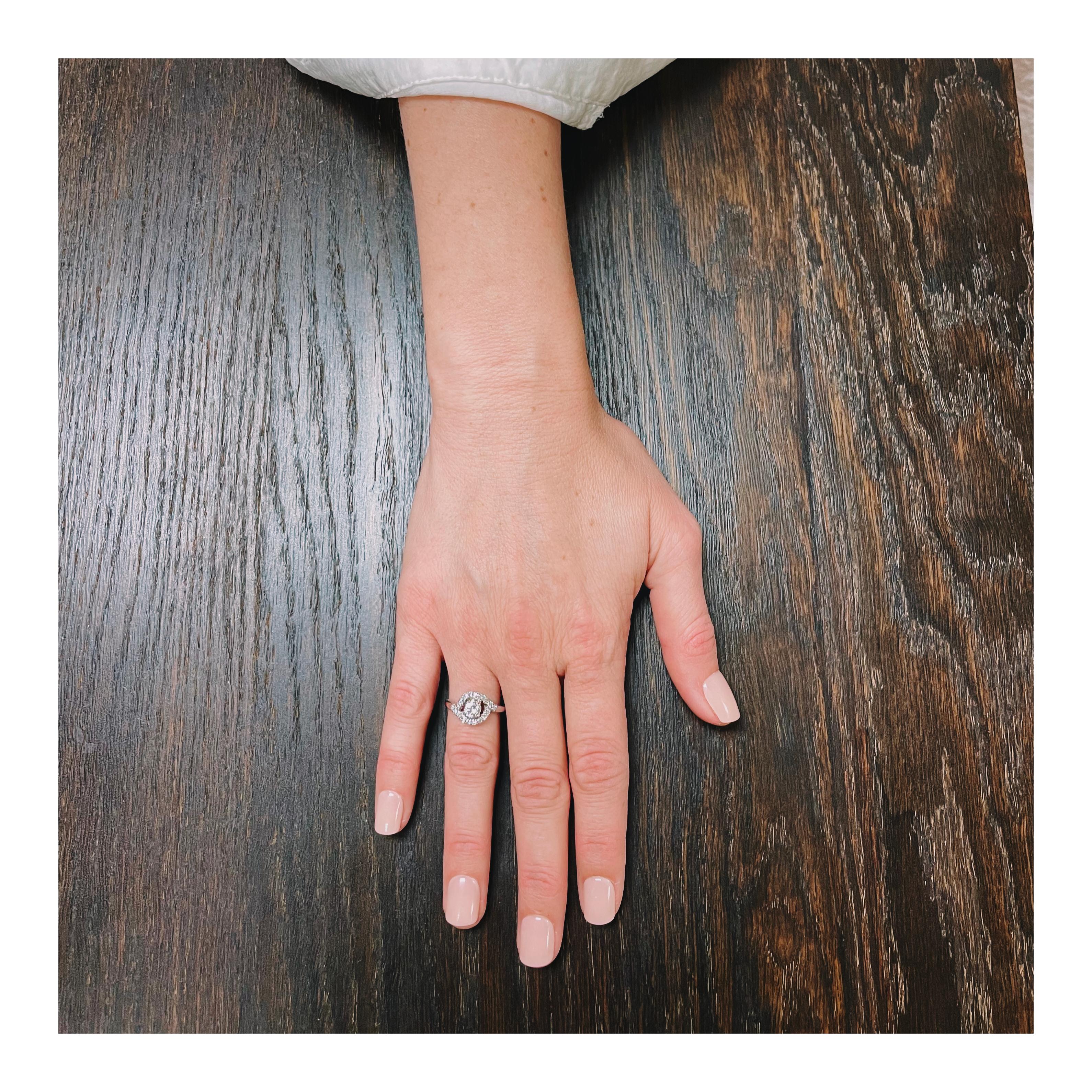 Diamant Solitär 14K Weißgold Ring mit Diamant 1