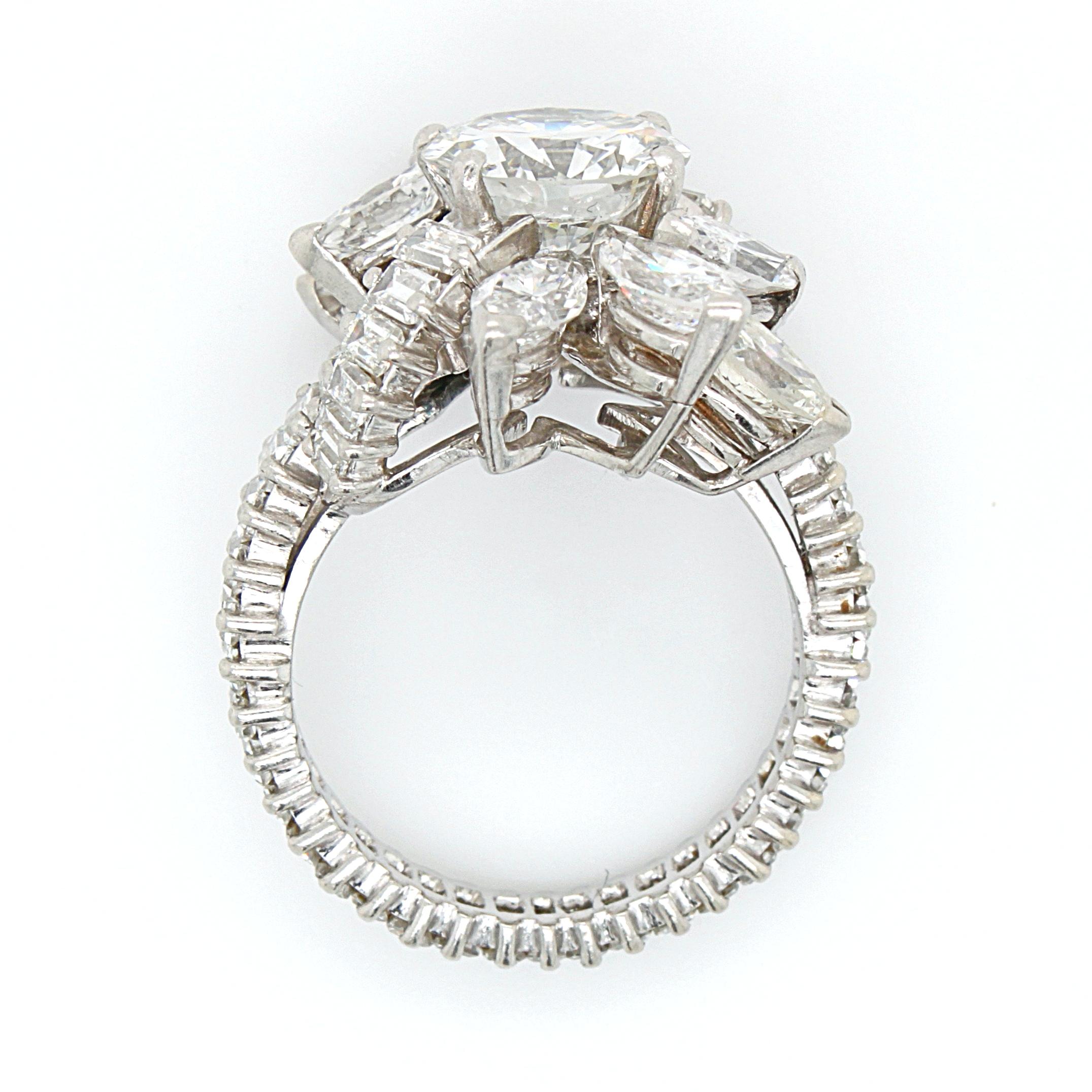Diamond Solitaire Cocktail Ring, ca. 2.2ct, G/H-VS, 1970s For Sale 2