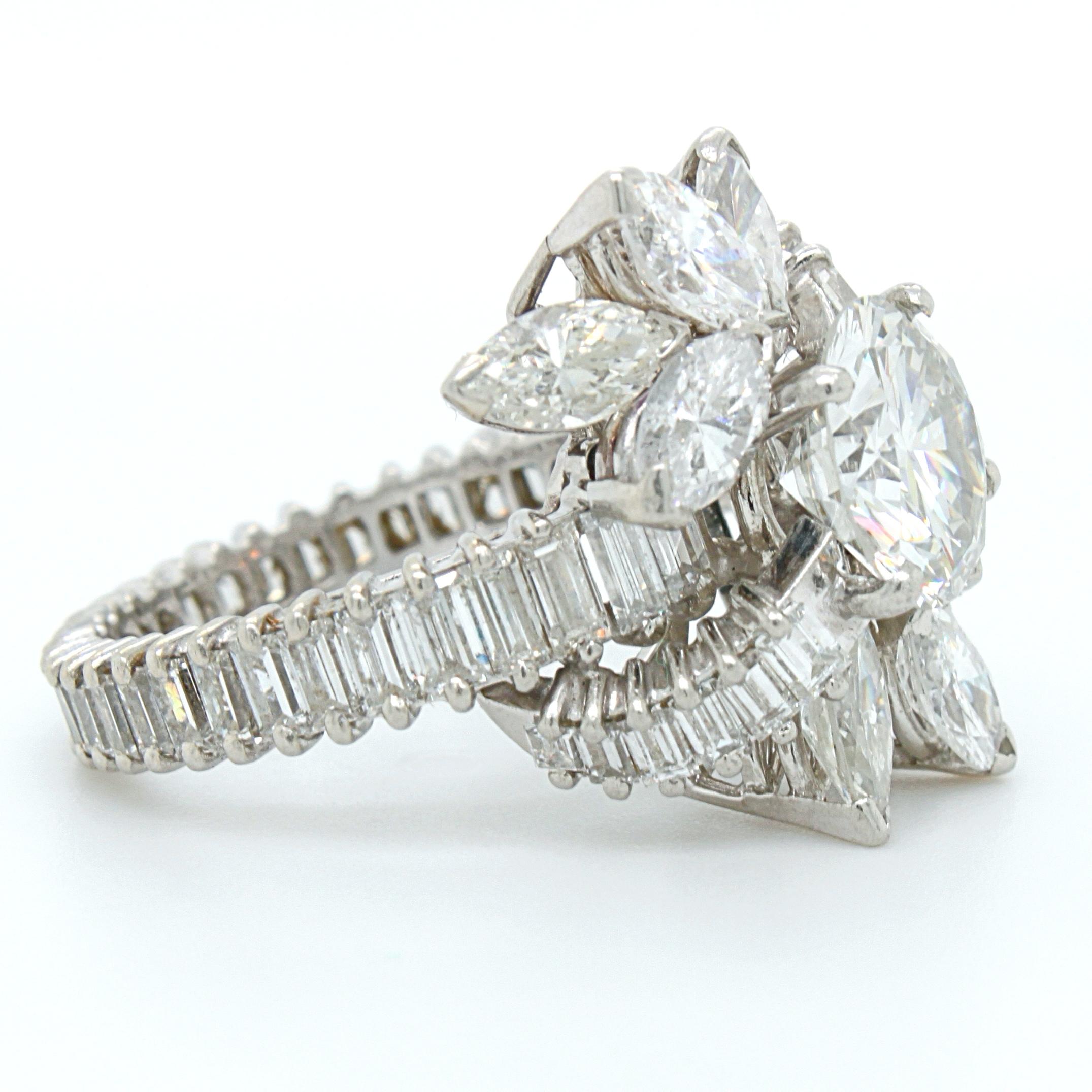 Women's Diamond Solitaire Cocktail Ring, ca. 2.2ct, G/H-VS, 1970s For Sale