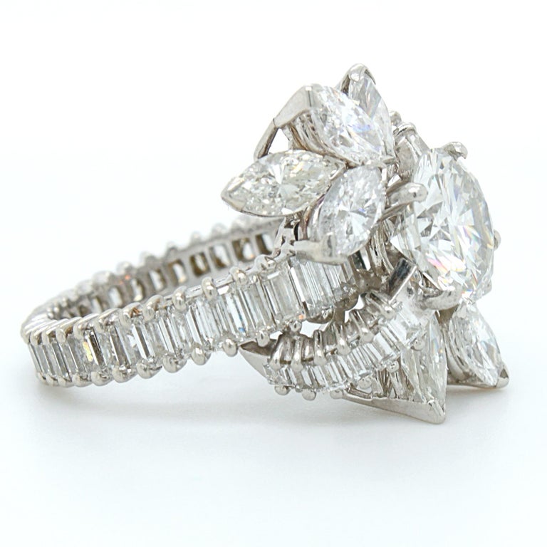 Diamond Solitaire Cocktail Ring, ca. 2.2ct, G/H-VS, 1970s For Sale 3