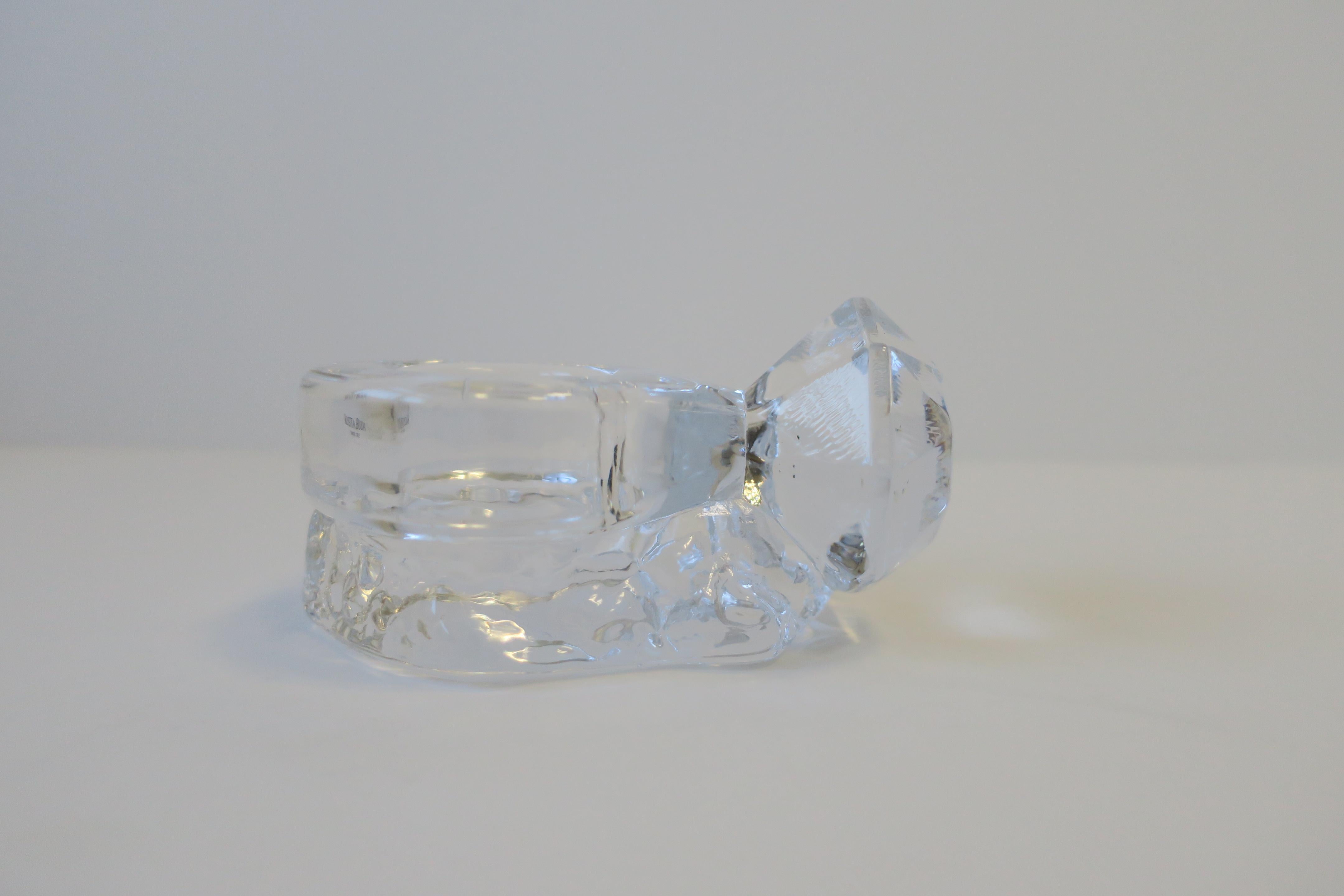 Anillo de diamantes Plato de cristal para joyas de Kosta Boda Suecia Sueco en venta