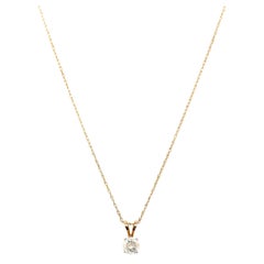 Colgante solitario de diamantes oro amarillo