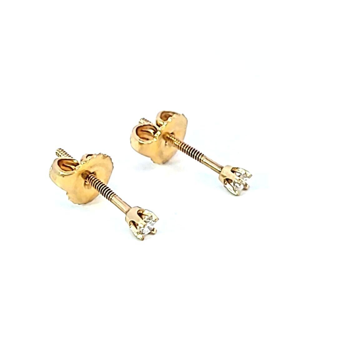 Fun and light diamond stud earrings.  