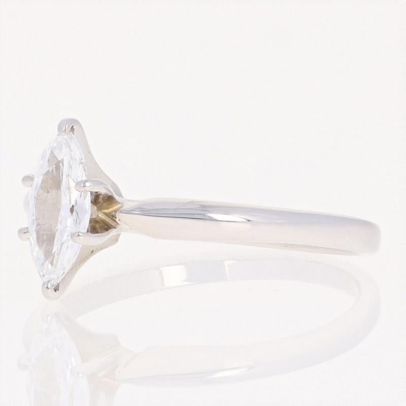 Marquise Cut Diamond Solitaire Engagement Ring, 14 Karat Gold VVS2 Marquise .41 Carat