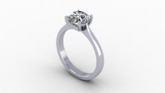 1 Carat Diamond Solitaire Engagement Ring ‘4 Claws’
