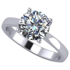 1 Carat Diamond Solitaire Engagement Ring ‘4 Claws’