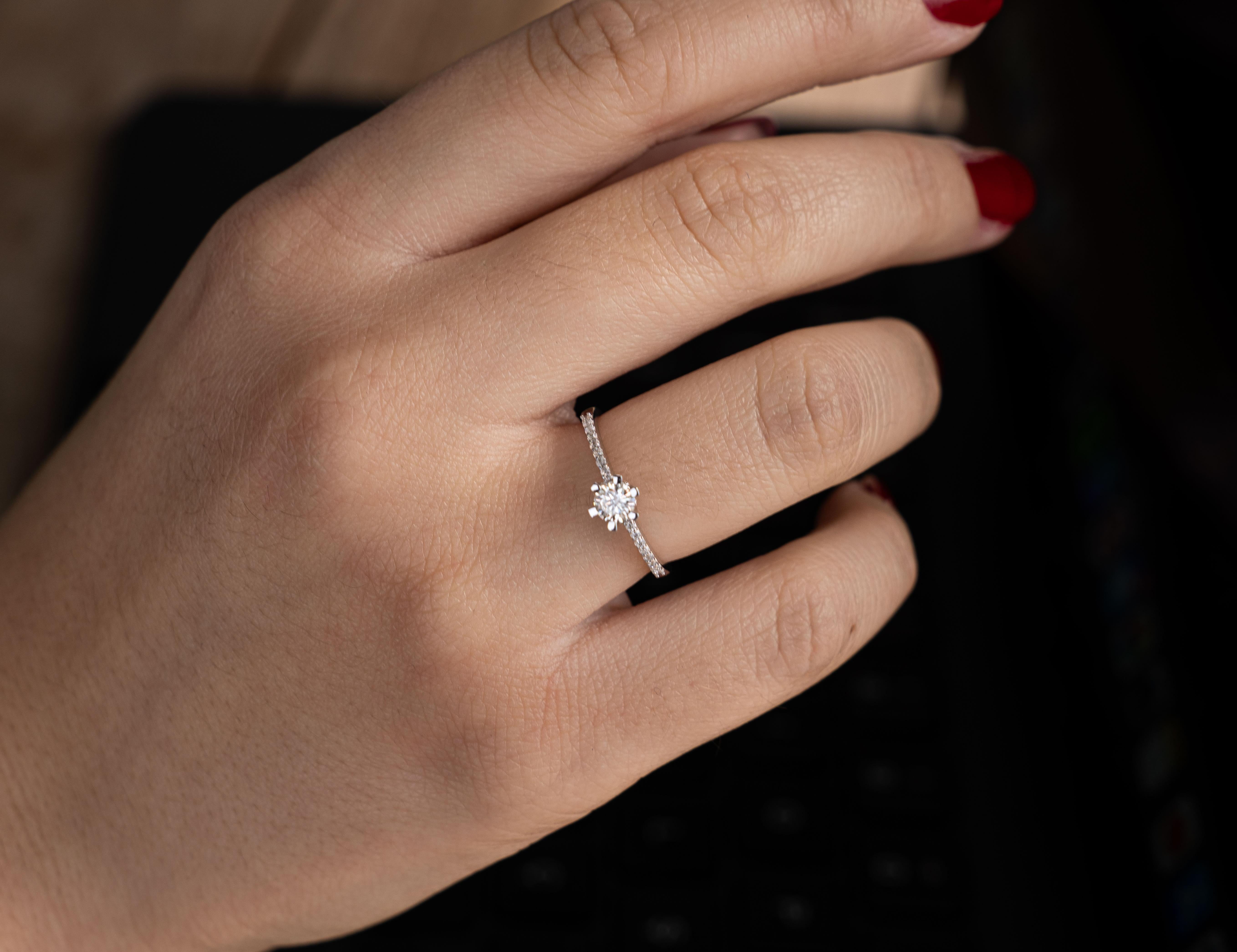 For Sale:  Diamond Solitaire Engagement Ring 2