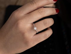 Bague de fiançailles solitaire à diamant
