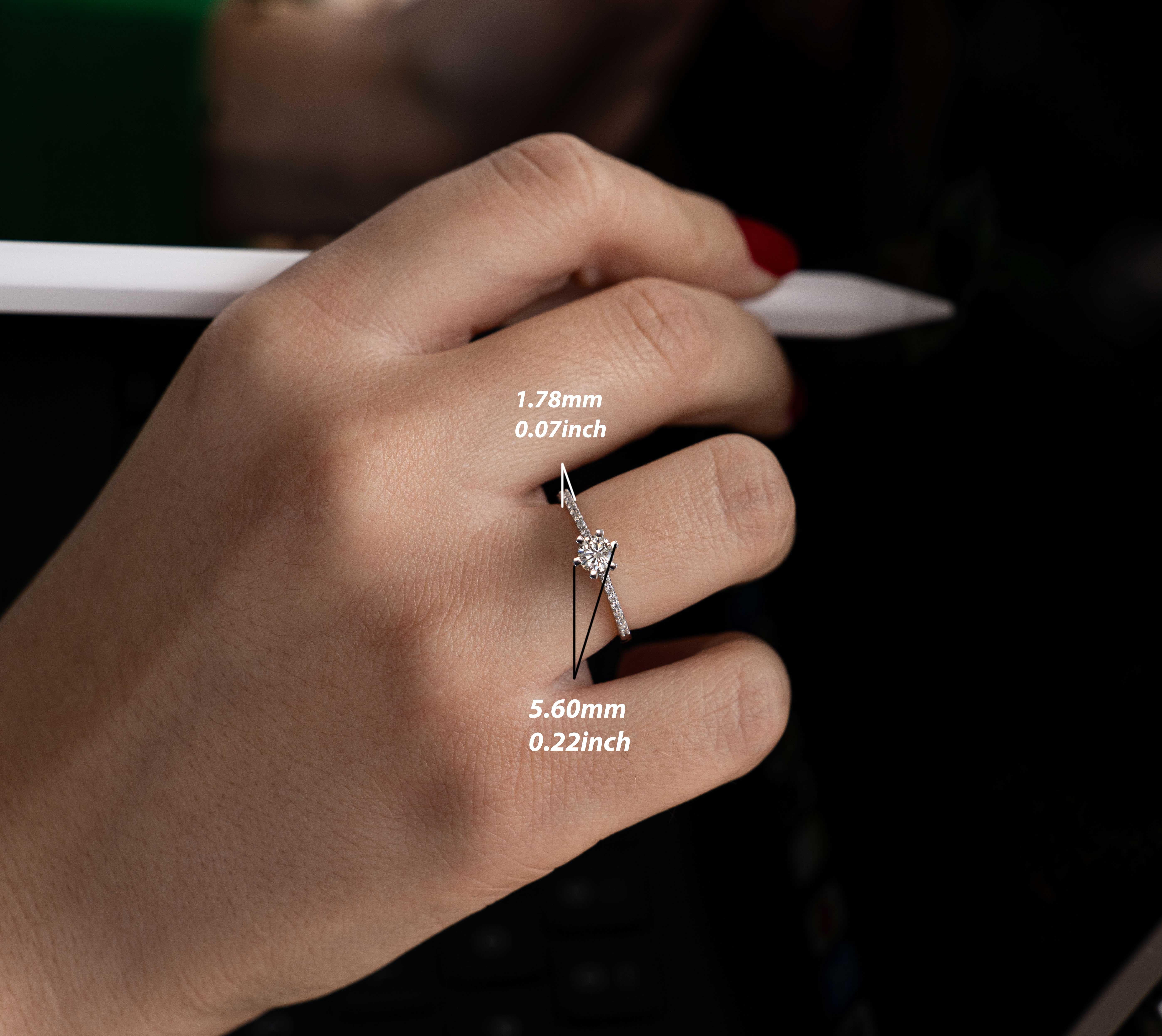 For Sale:  Diamond Solitaire Engagement Ring 4