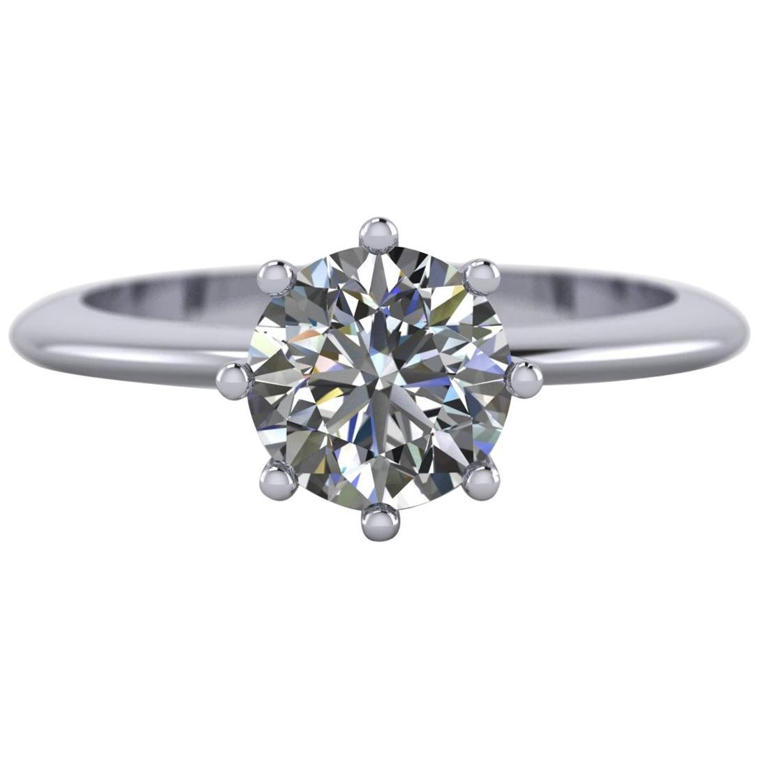 1 Carat Diamond Solitaire Engagement Ring For Sale