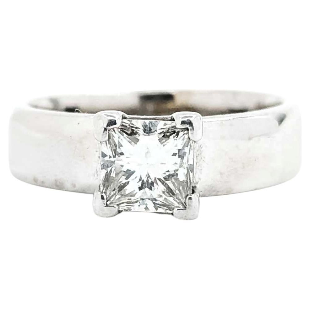 Diamond Solitaire Engagement Ring in 14k White Gold