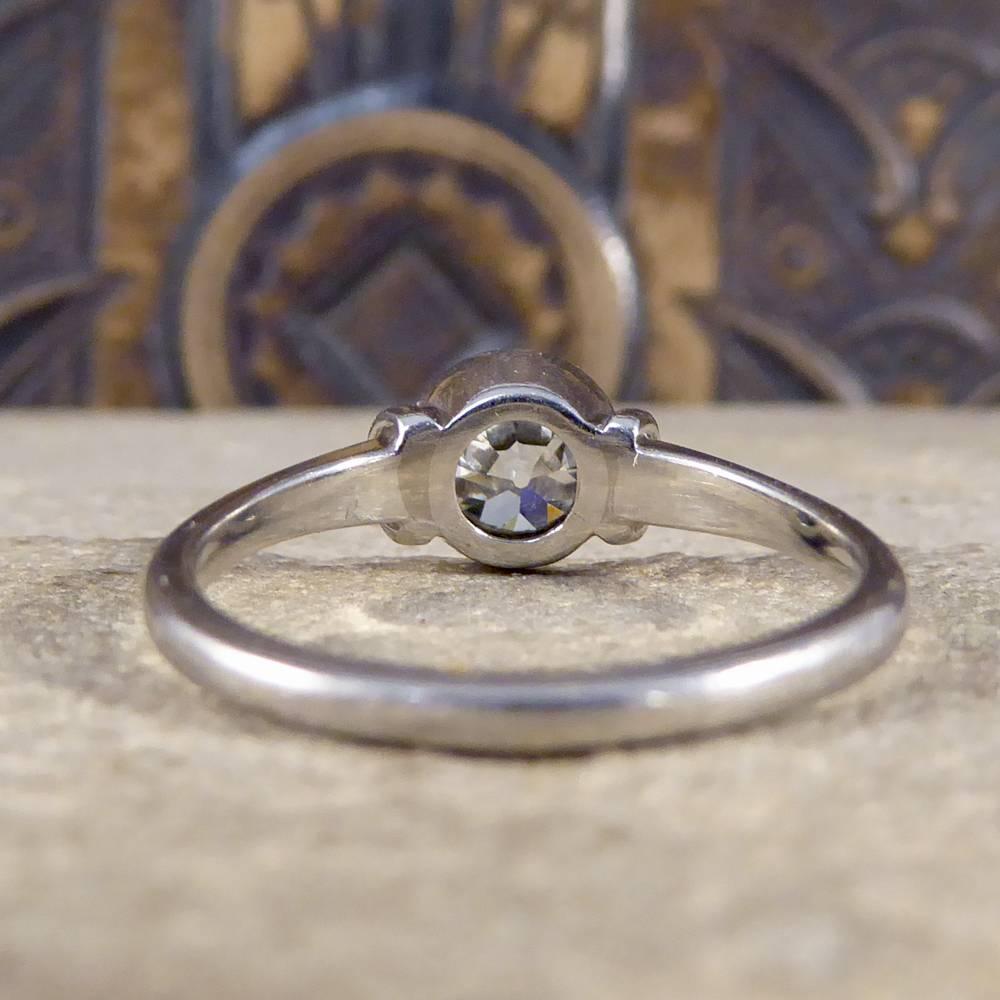 Women's Diamond Solitaire Engagement Ring in Platinum 0.87 Carat