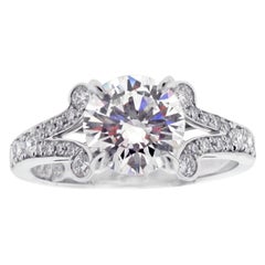 Diamond Solitaire Handmade Engagement Ring from Pampillonia
