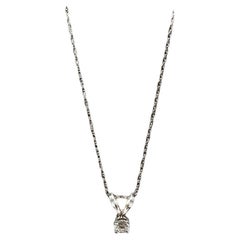 Collier solitaire en or blanc 14 carats avec diamants 0,12 ctw GH SI, réglable de 16 à 18 pouces