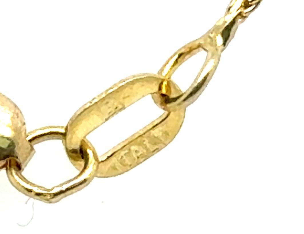 Pendentif solitaire en or jaune 14 carats serti d'un chaton de 1 carat et d'une chaîne RBC en or jaune 1 carat Pour femmes en vente