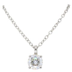 Diamond Solitaire Pendant Necklace