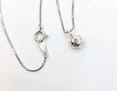 Diamond Solitaire Pendant Necklace in Platinum