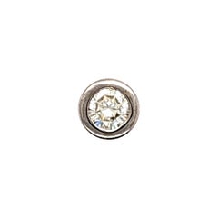 Diamond Solitaire Pendant Necklace Mined 1/4ct 14K Gold Floating Vanishing Chain