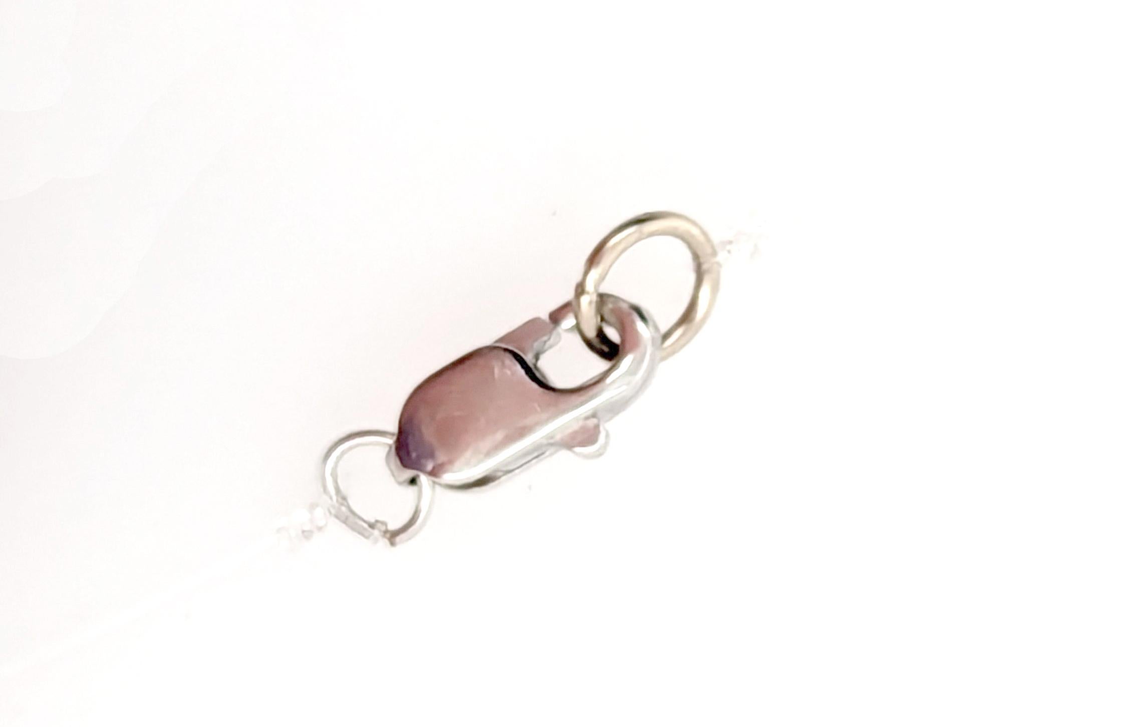Donna Diamond Solitaire Pendant Necklace Mined .15ct 14K Gold Floating Vanishing Chain in vendita