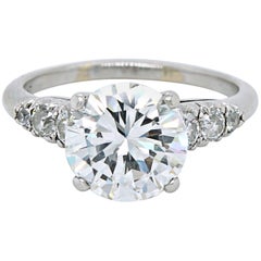 Diamond Solitaire Ring, 2.72 Carat, G-VS2, GIA