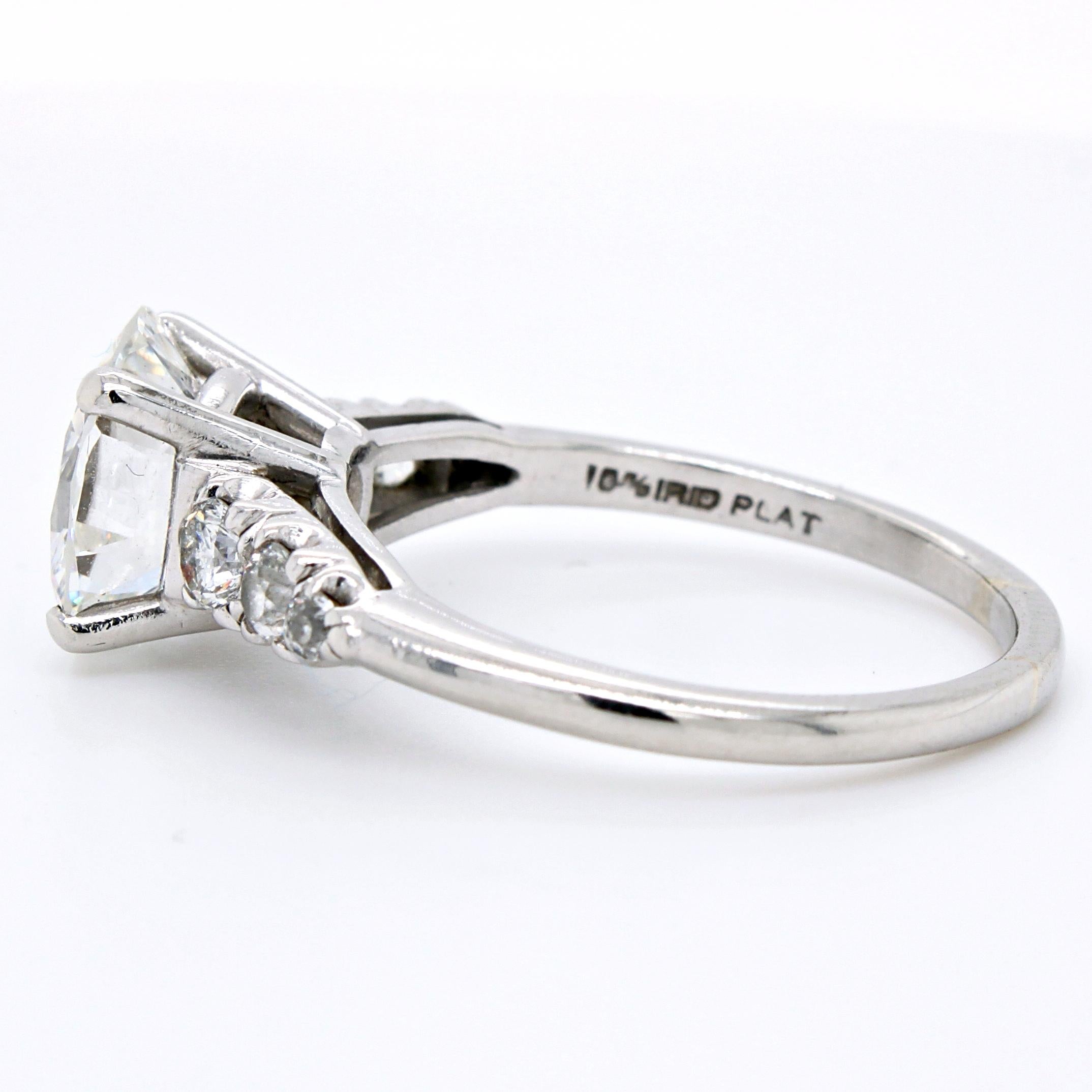 Women's Diamond Solitaire Ring, 2.72 Carat, G-VS2, GIA For Sale