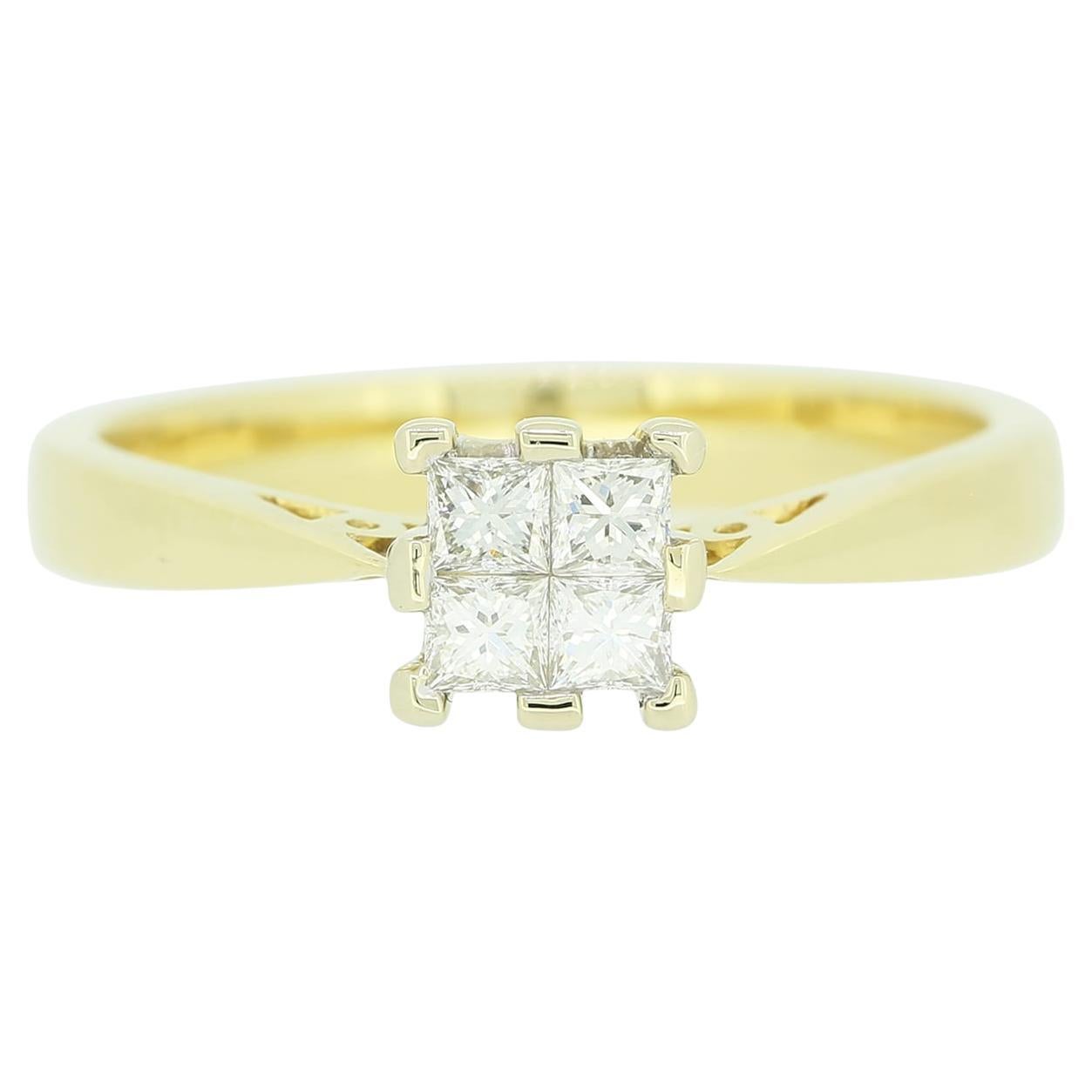Anillo solitario de diamantes en venta