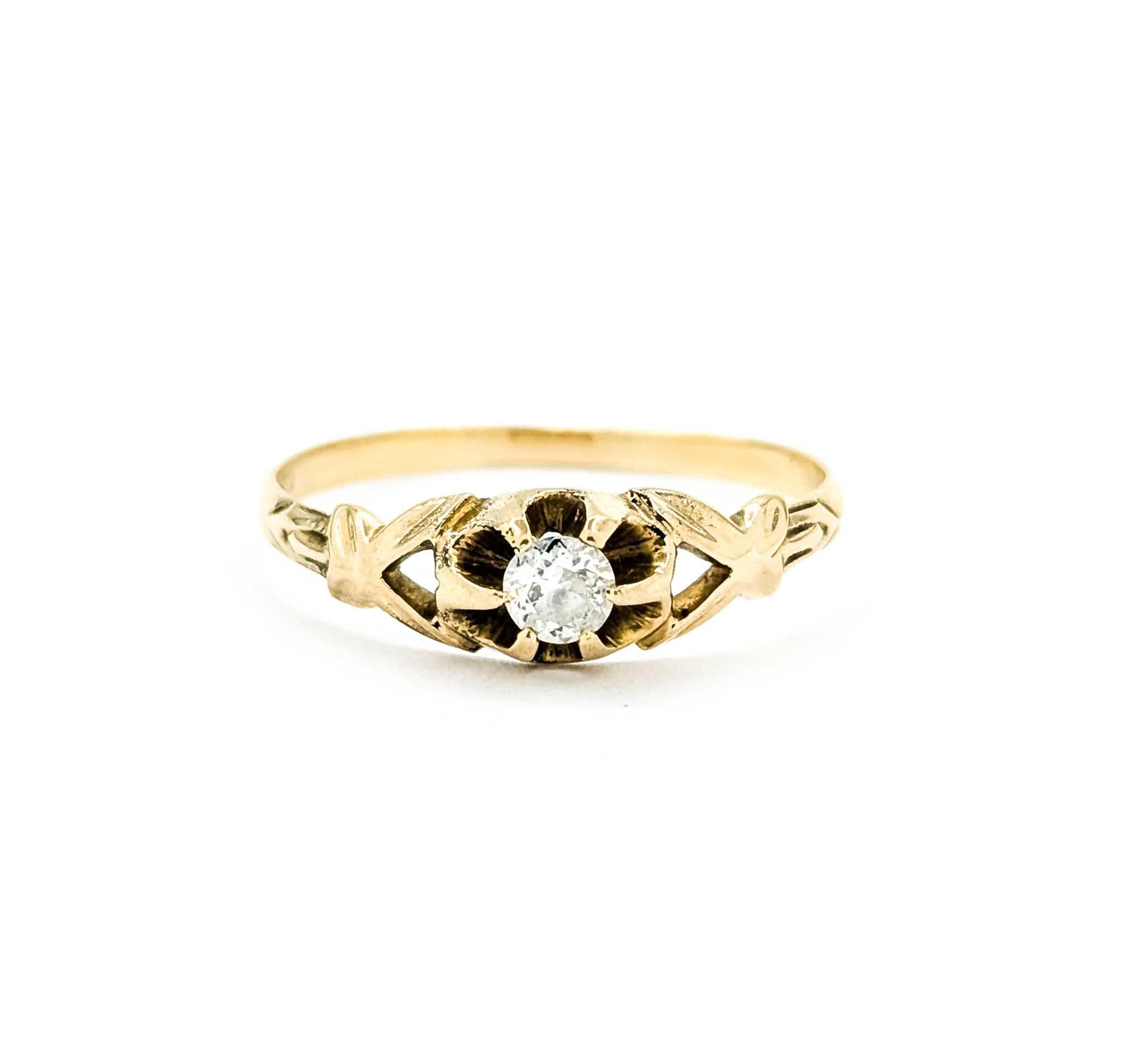 Anello con solitario di diamanti in oro giallo 14k in vendita 4