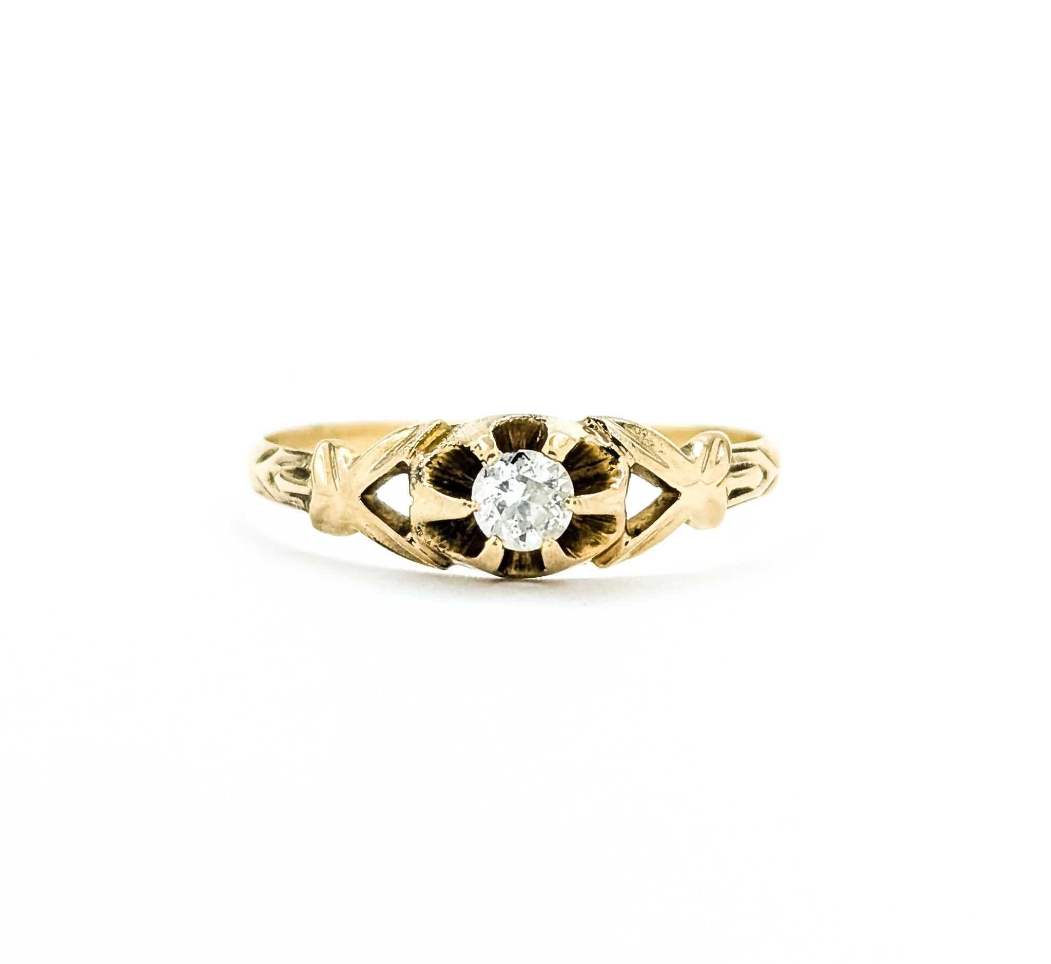 Anello con solitario di diamanti in oro giallo 14k in vendita 5