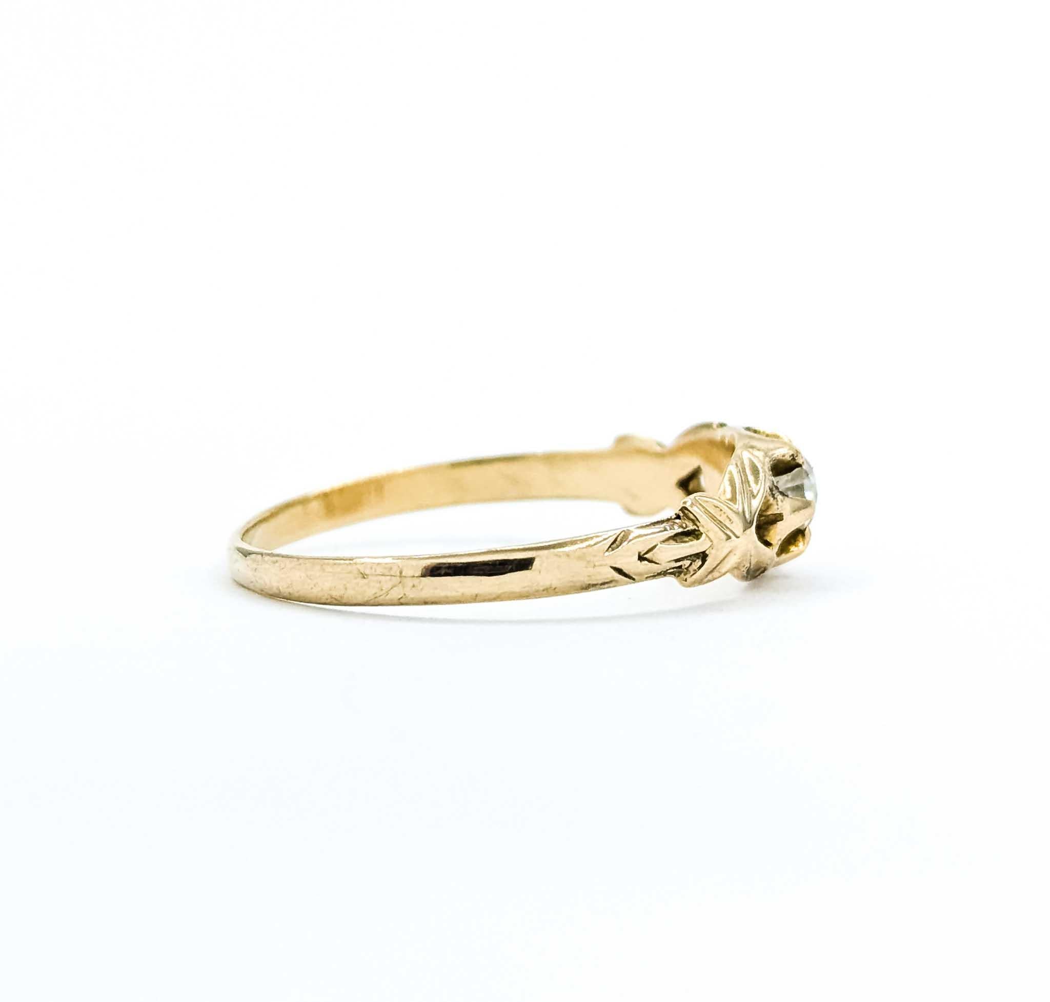 Anello con solitario di diamanti in oro giallo 14k in vendita 1