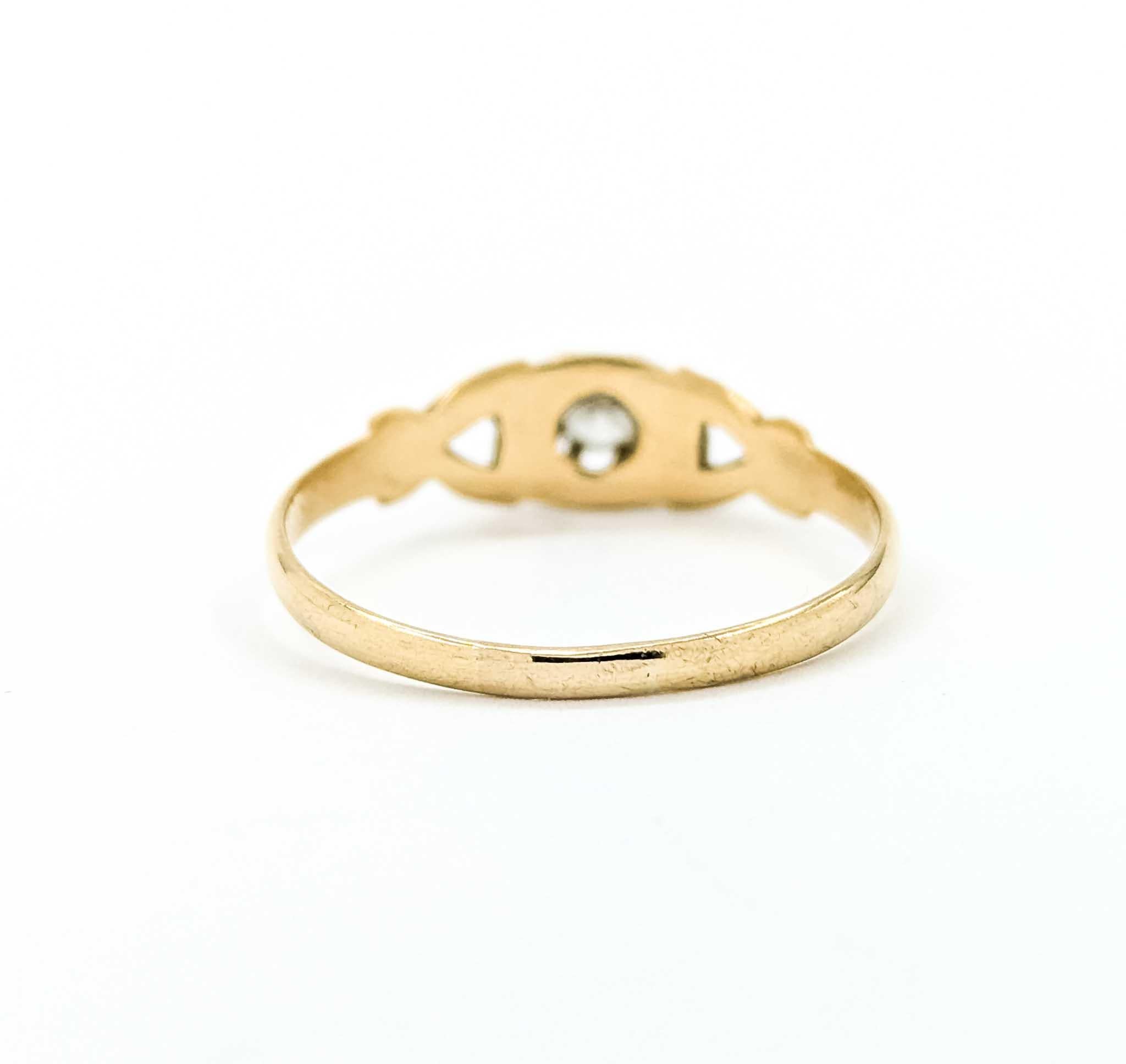 Anello con solitario di diamanti in oro giallo 14k in vendita 2