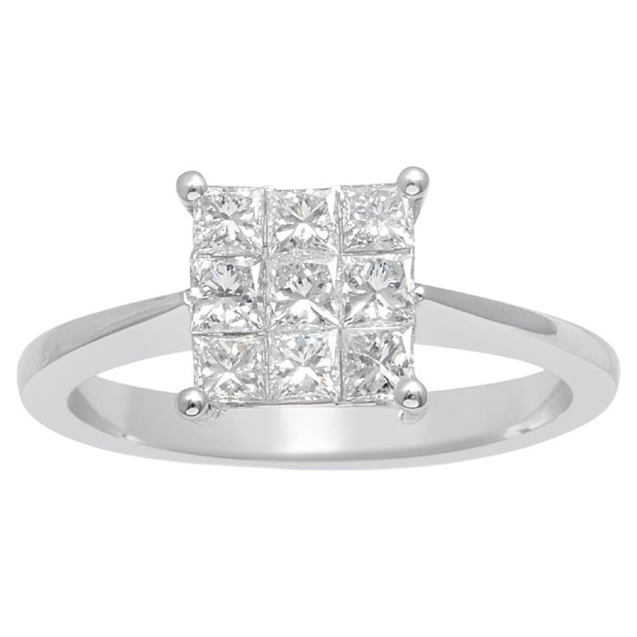 Diamond Solitaire Ring Made In 18k White Gold