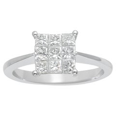 Diamond Solitaire Ring Made In 18k White Gold
