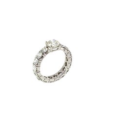 Anello con solitario di diamanti in oro bianco 18ct, 4,71ct