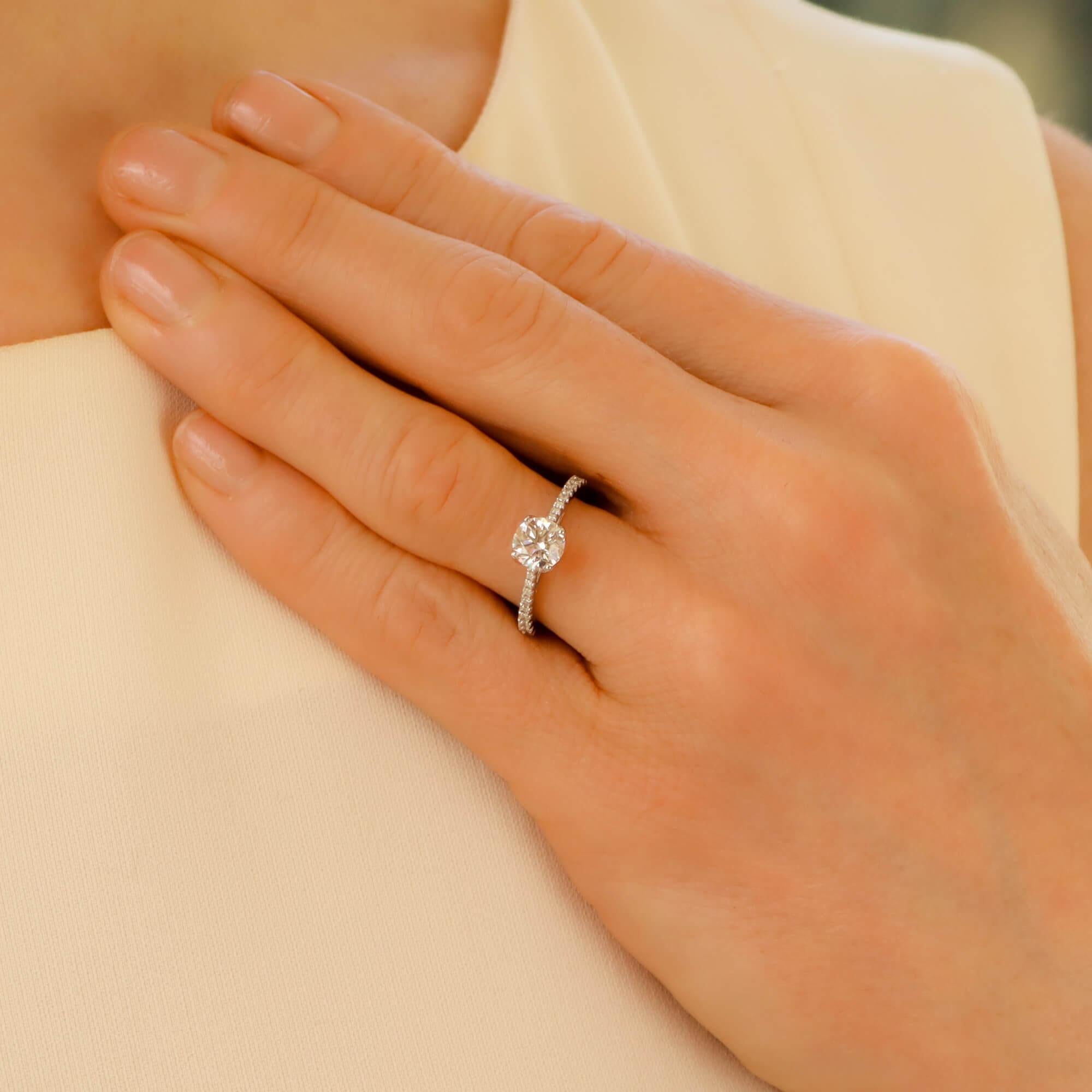 engagement rings with diamond shoulders