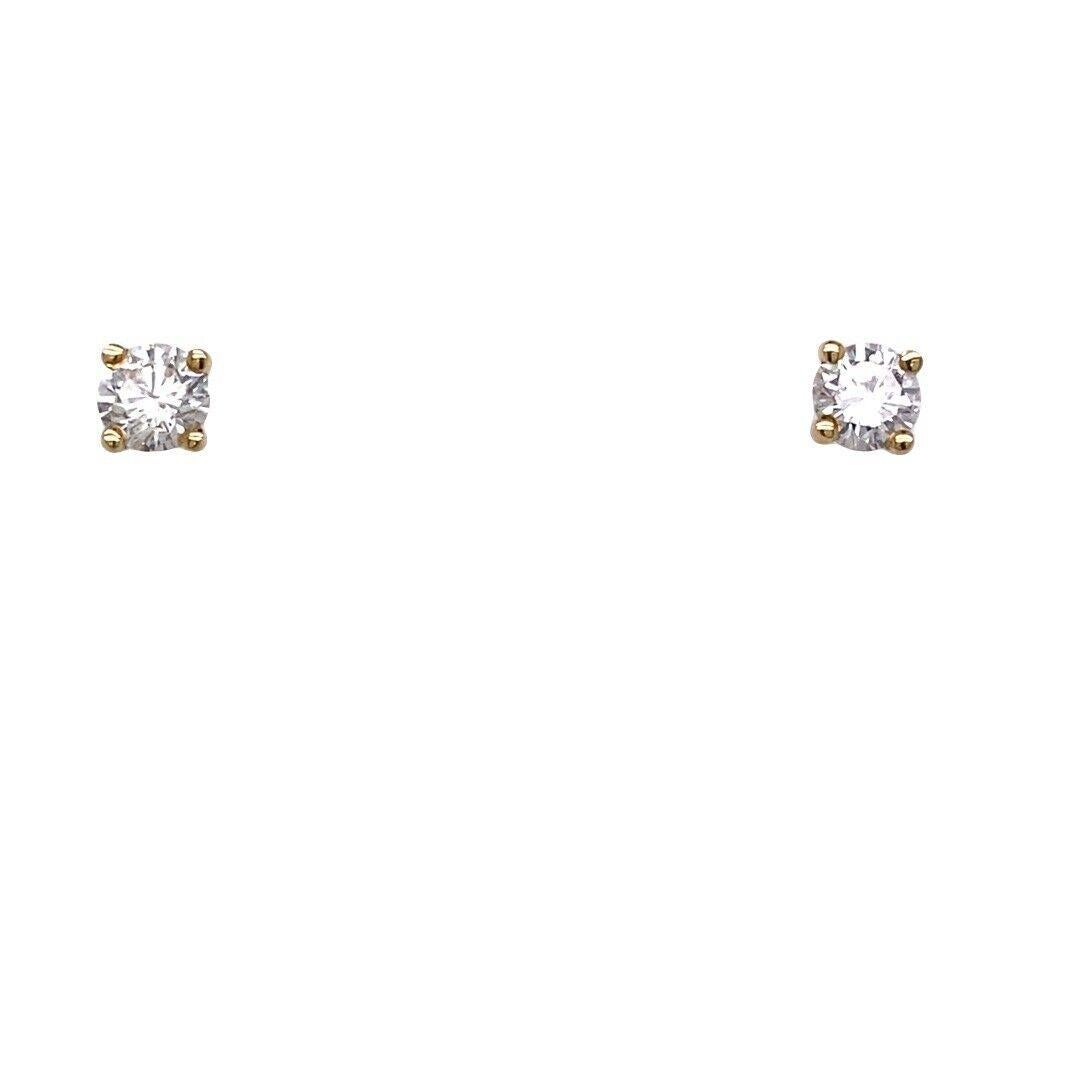 Diamond Solitaire Stud Earrings Set With 0.40ct Diamonds, In 18ct Yellow Gold

These 18ct Yellow Gold stud earrings feature a stunning 0.40ct Diamond solitaire center stone. This pair is perfect for everyday wear, with a minimalist design that is