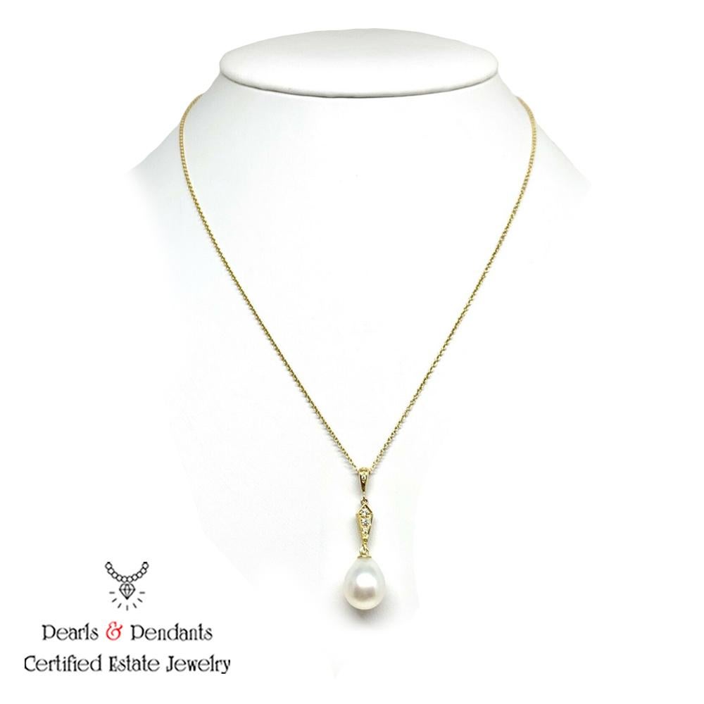 Fine Quality South Sea Pearl Diamond Necklace 12.77 mm 14k Gold Italy Certified $1,290 816015

This is a Unique Custom Made Glamorous Piece of Jewelry!

Nothing says, “I Love you” more than Diamonds and Pearls!

This South Sea pearl necklace has
