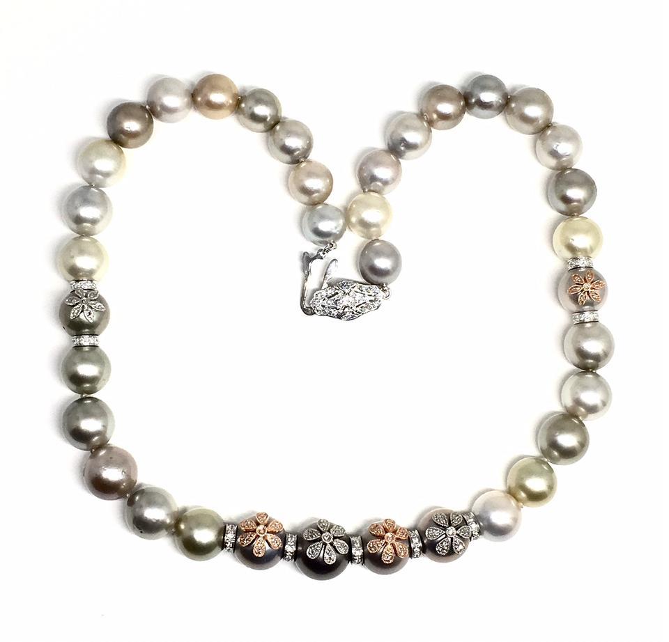 Certifié $14,950 Collier de perles des mers du Sud et de diamants pour femme 12.80-10.00MM.

Rien ne dit mieux 