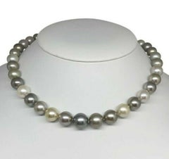 Diamond South Sea Pearl Necklace 14k Gold Certified