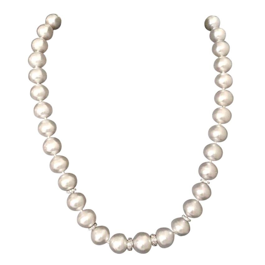 Doris Panos South Sea Pearl Diamond Gold "Fantasy" Necklace at 1stDibs
