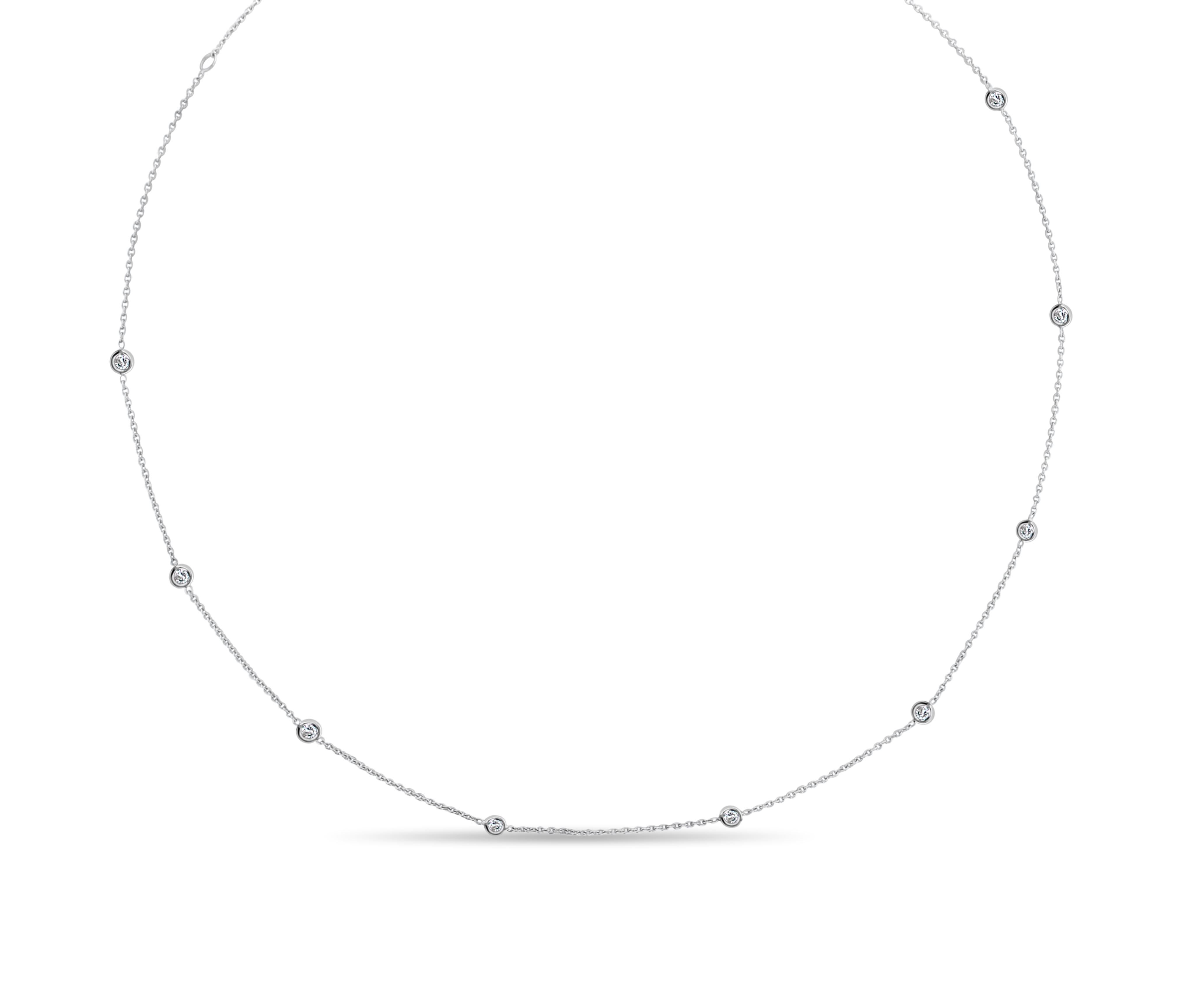 ♥ Riepilogo del prodotto ♥

Pietra principale: Diamante
Taglio della pietra: Rotondo
Materiale: oro bianco 14k
Numero di pietre: 10 
Peso: 3 grammi
Lunghezza: 16