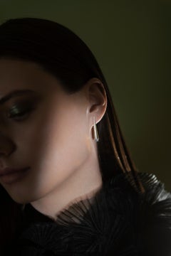 SPEAR TIP EARRINGS Yellow gold with Cadillac cut diamonds by Liv Luttrell