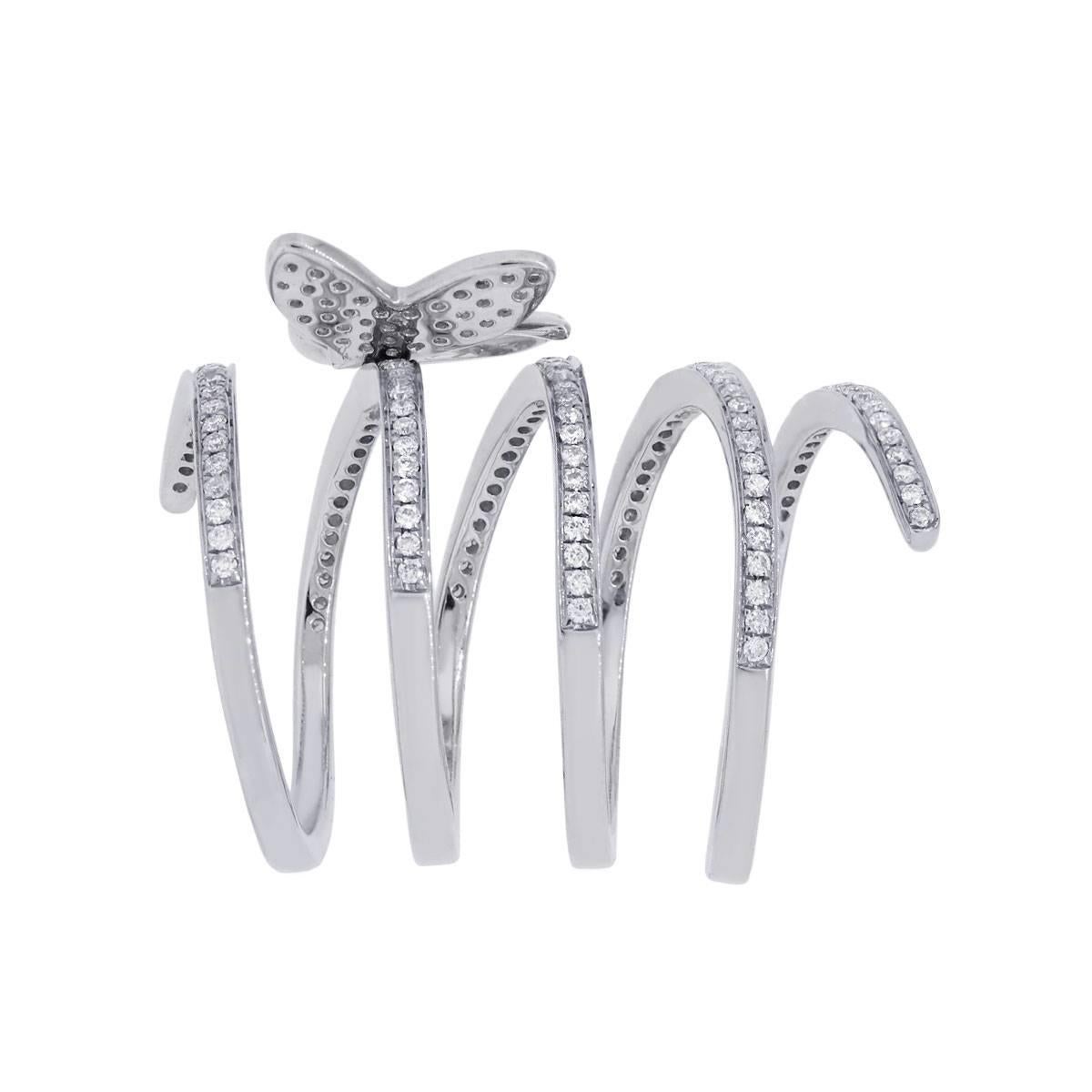 calla cut butterfly diamond ring