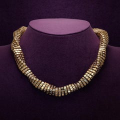 Collier en or avec spirale de diamants Estate Jewelry