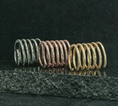 Diamond Spiral Ring 925 Silver Wrap Ring Band Wedding Jewelry Women Ring Band.