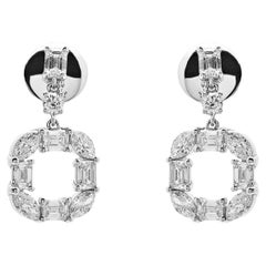 Diamond Square Cut-Out Earrings