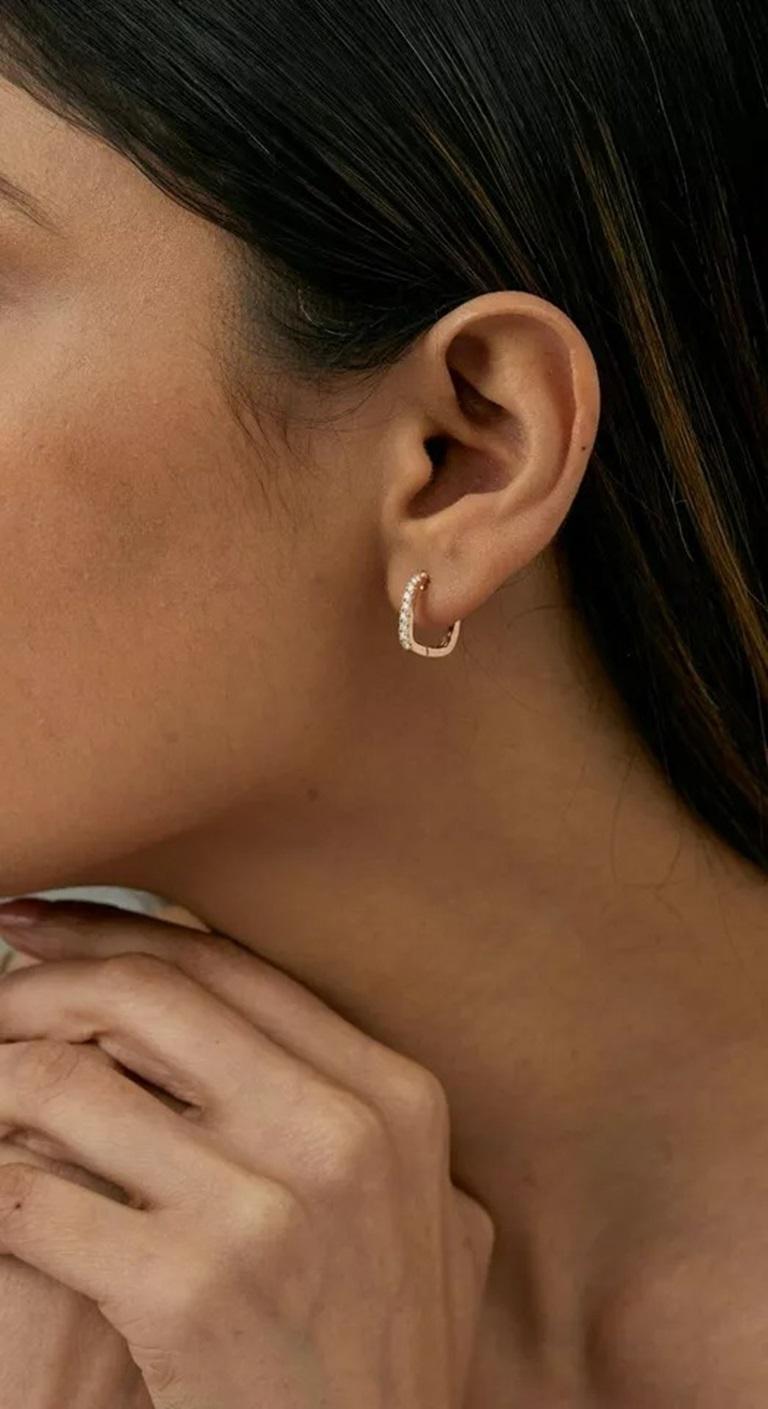 Diamond Square Hoops 14k Solid Gold Diamond Slim Earring Hoop Birthday Gift N89
Light weight can be worn everyday

Additional information:
Condition: New without tags: A brand-new, unused, and unworn item (including handmade items) that is not in