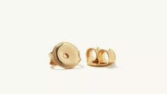Quadratischer Diamant-Ohrstecker aus 14K massivem Gelbgold mit Diamanten