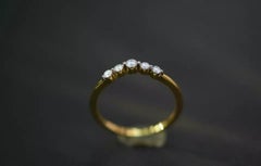 Diamond Stacking Ring 14k Solid Gold Dainty Wedding Ring Promise Gold Band Gift